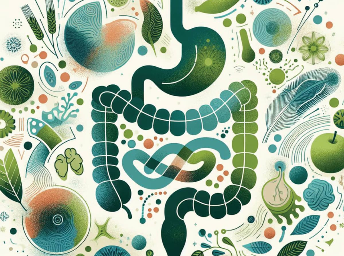 Gut microbiome illustration